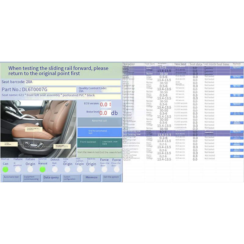 How can a car seat electrical inspection system quickly locate faults in the seat memory function circuit?